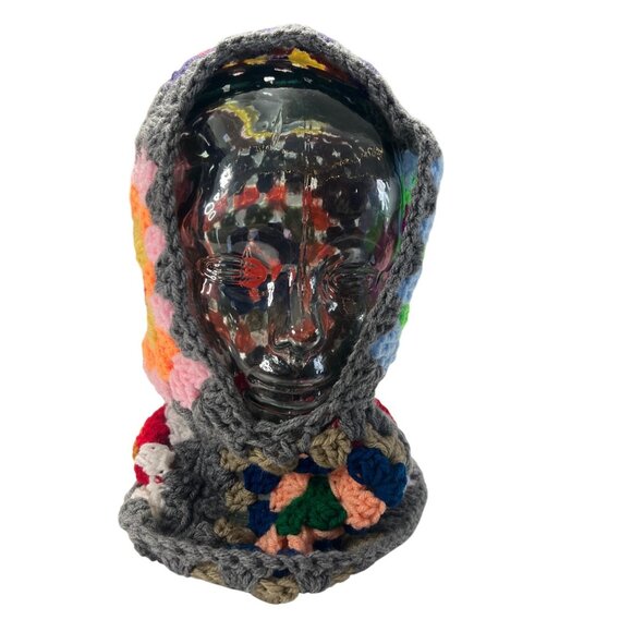 Granny Square Balaclava Hooded Scarf - Picture 5 of 6